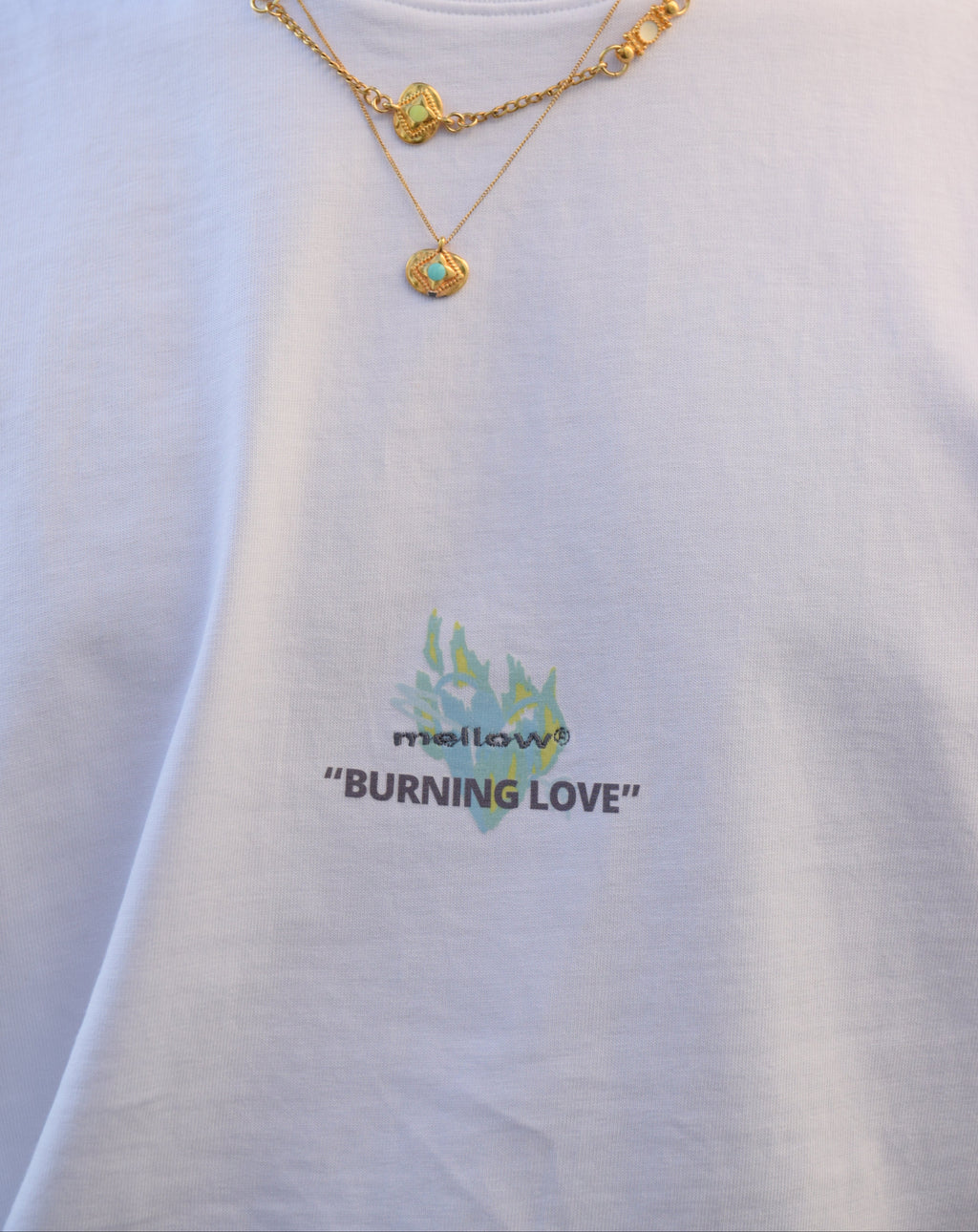 'BurningLove' White Tee