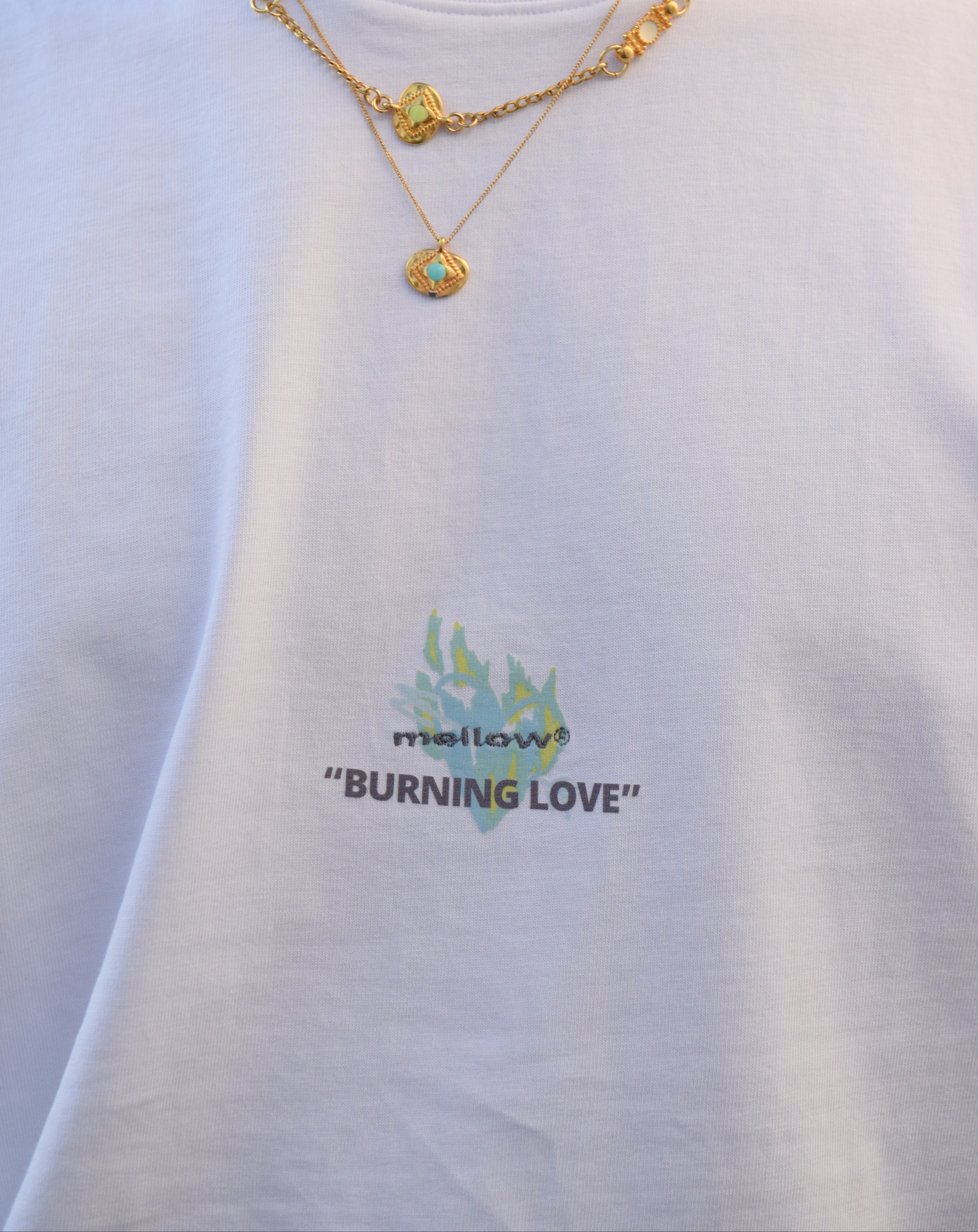 'BurningLove' White Tee