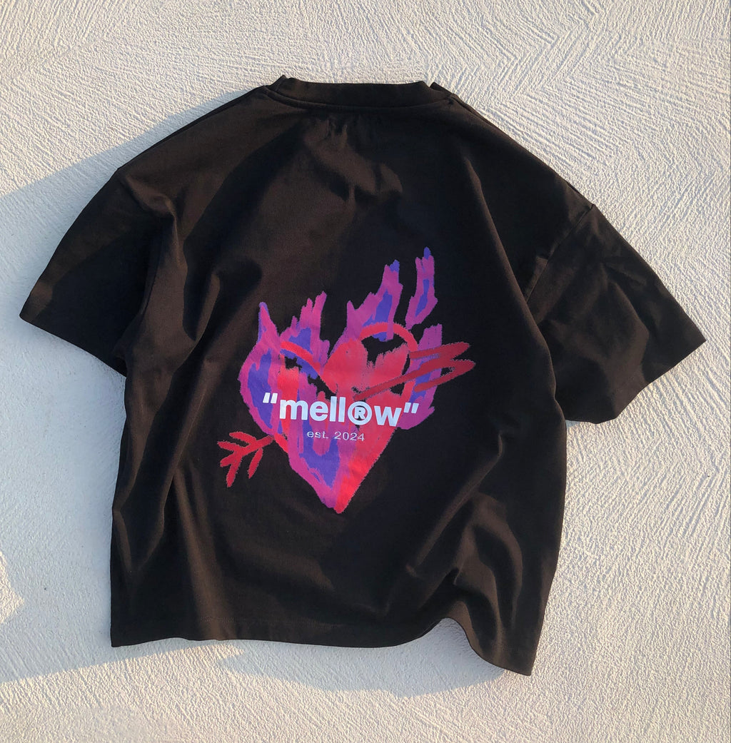 'BurningLove' Black Tee
