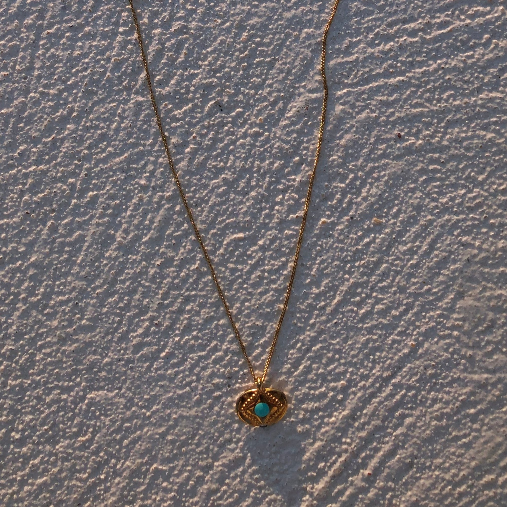 Coin Turquoise Pendant