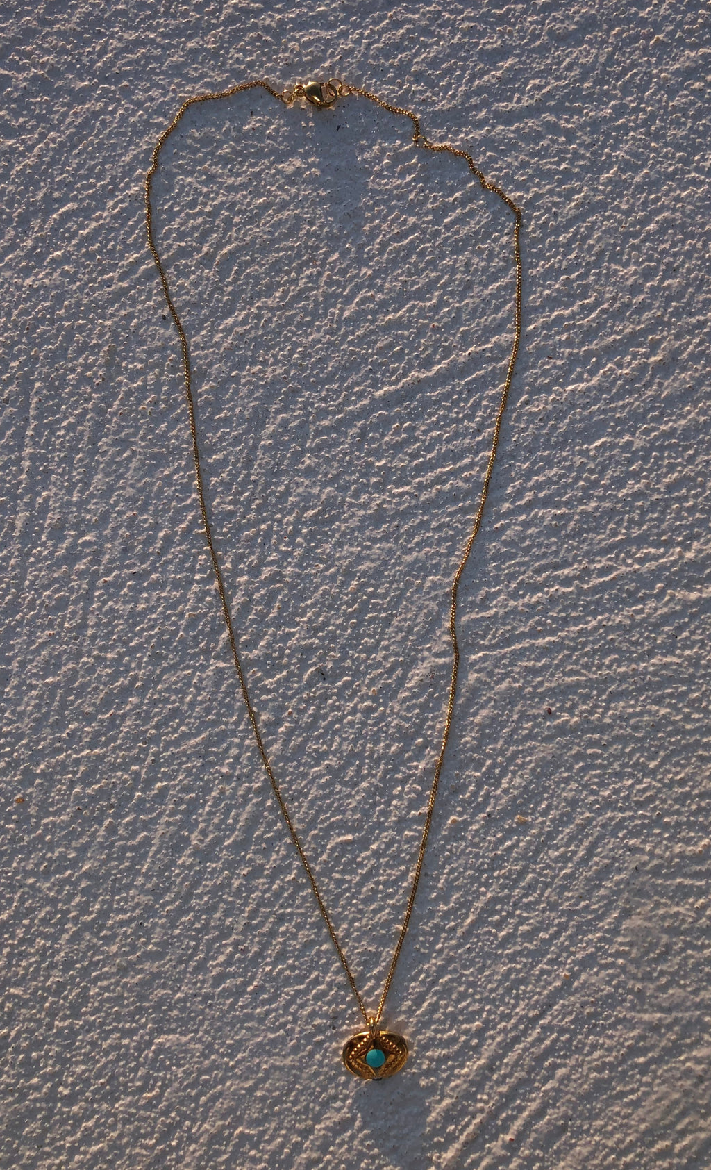 Coin Turquoise Pendant