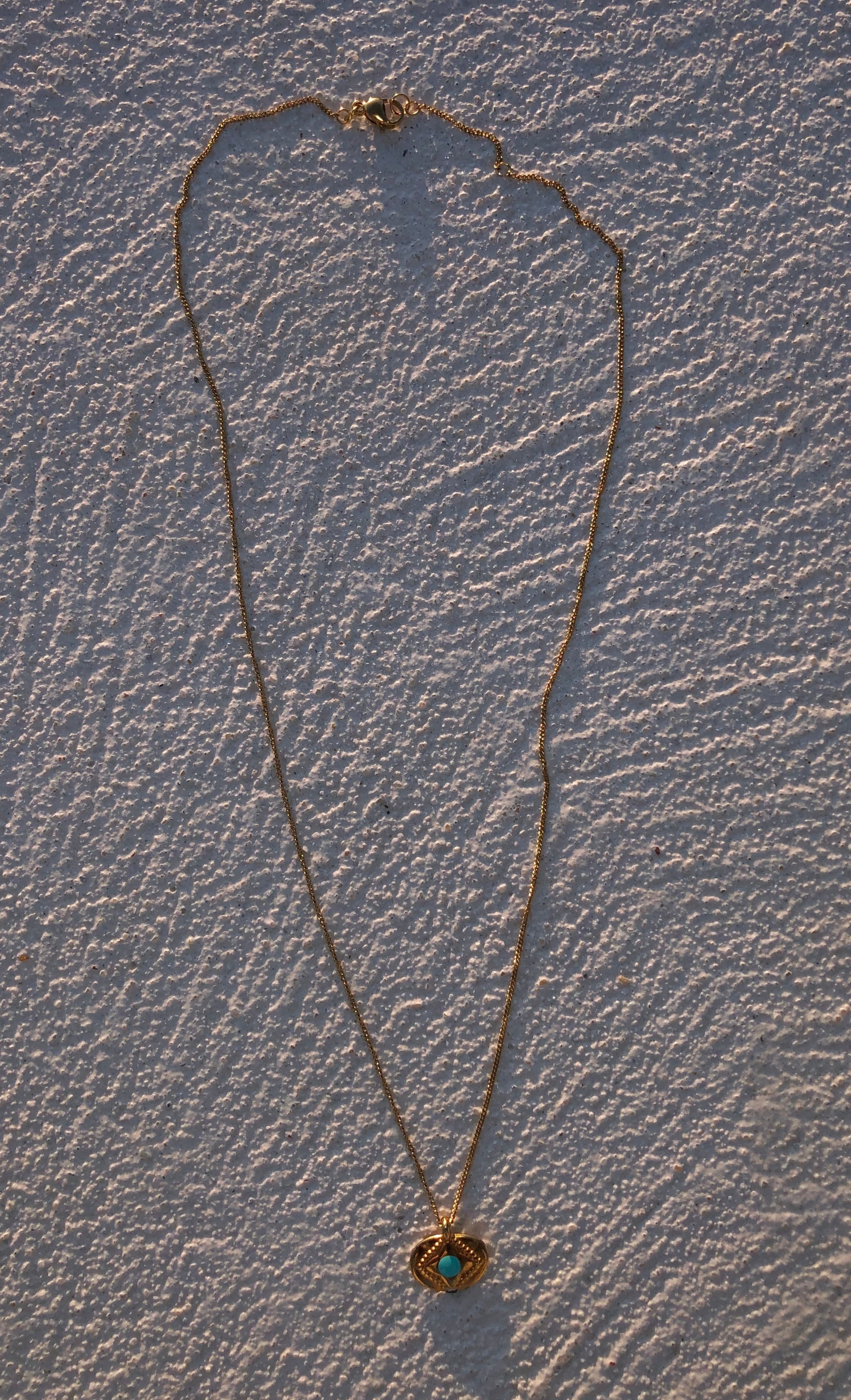 Coin Turquoise Pendant